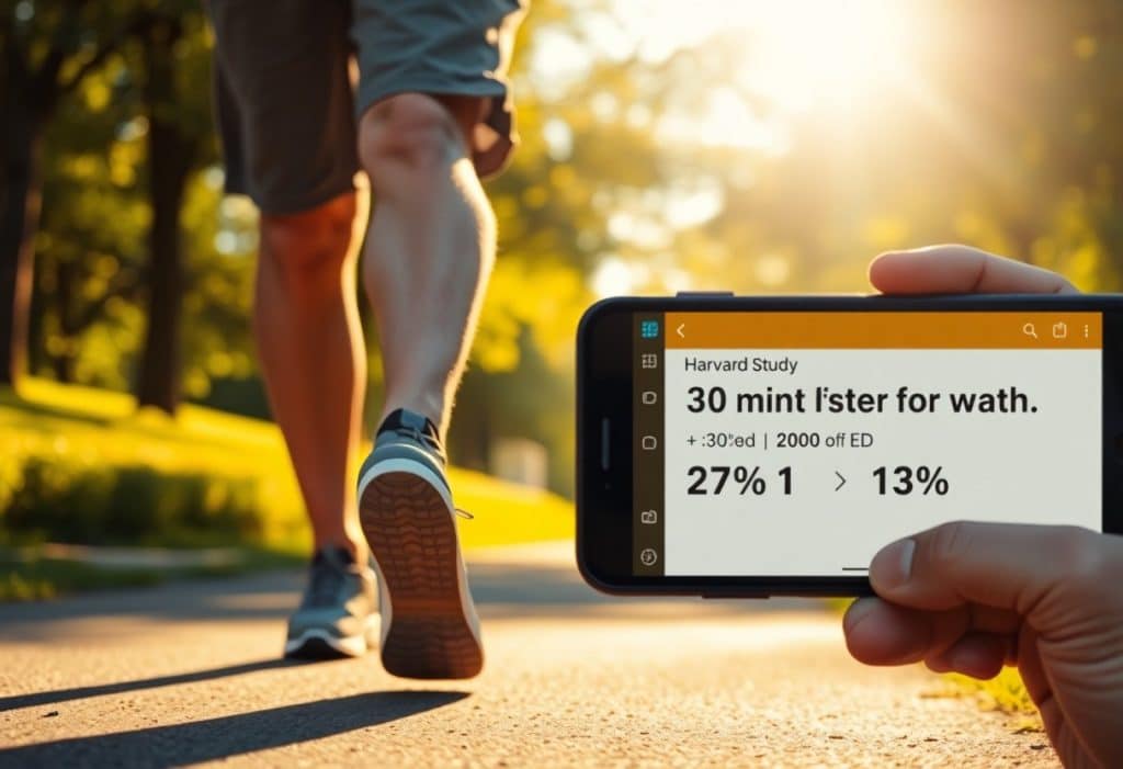 camminare 30 minuti migliora lerezione xpv