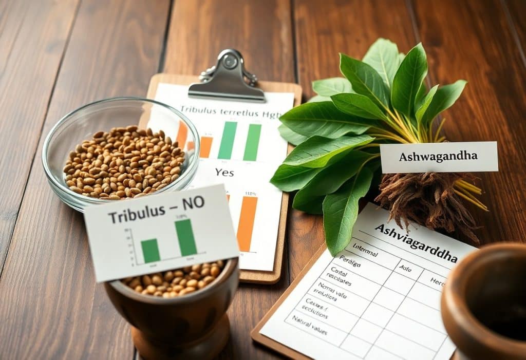 tribulus e ashwagandha confronto dati evidenze
